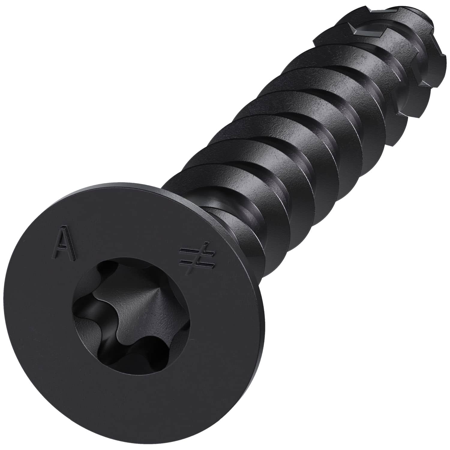 Simpson Strong-Tie TNTBL25134TF Titen Turbo,  1/4-in. x 1-3/4-in. 6-Lobe Flat-Head Concrete and Masonry Screw, Black, 100-Pack - Image 2