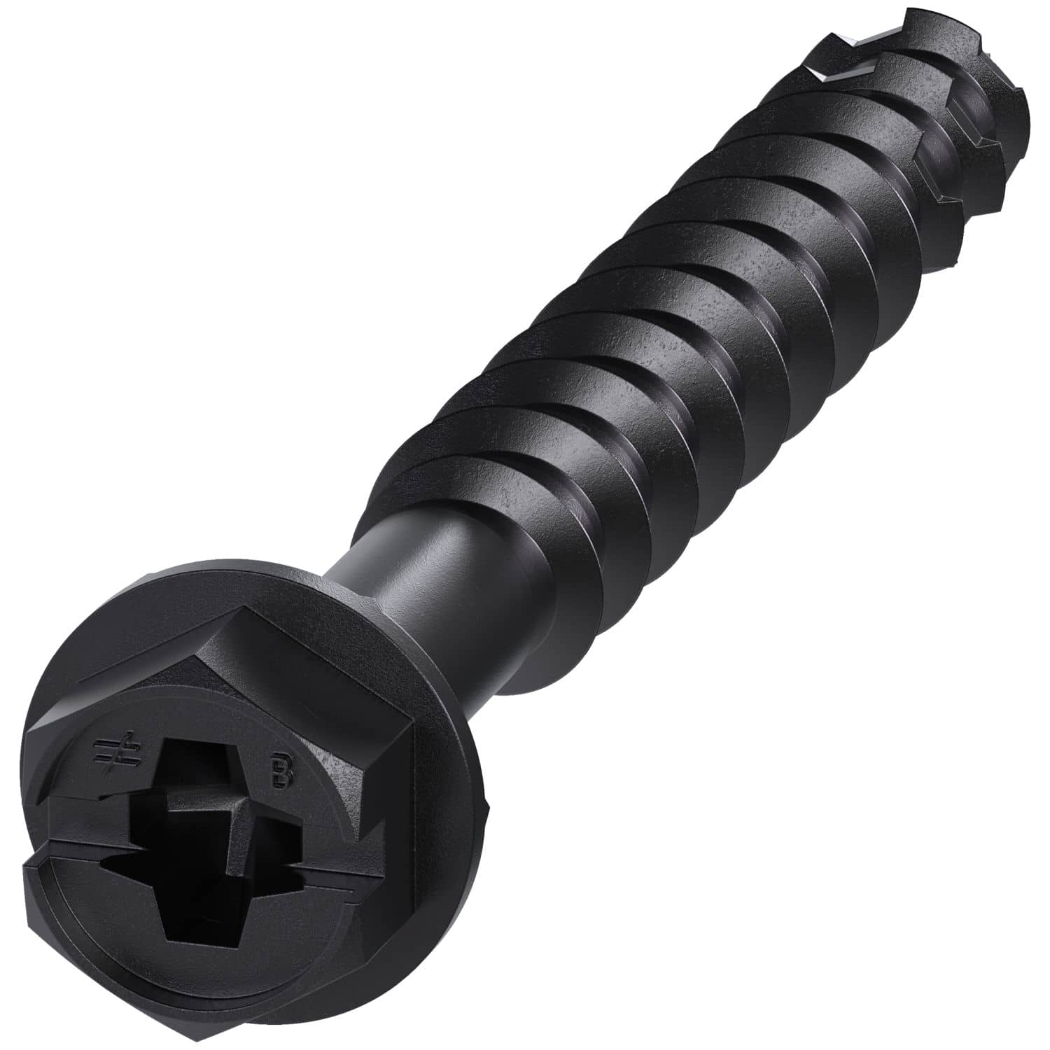 Simpson Strong-Tie TNTBL25214H Titen Turbo,  1/4-in. x 2-1/4-in. Hex-Head Concrete and Masonry Screw, Black, 100-Pack - Image 2