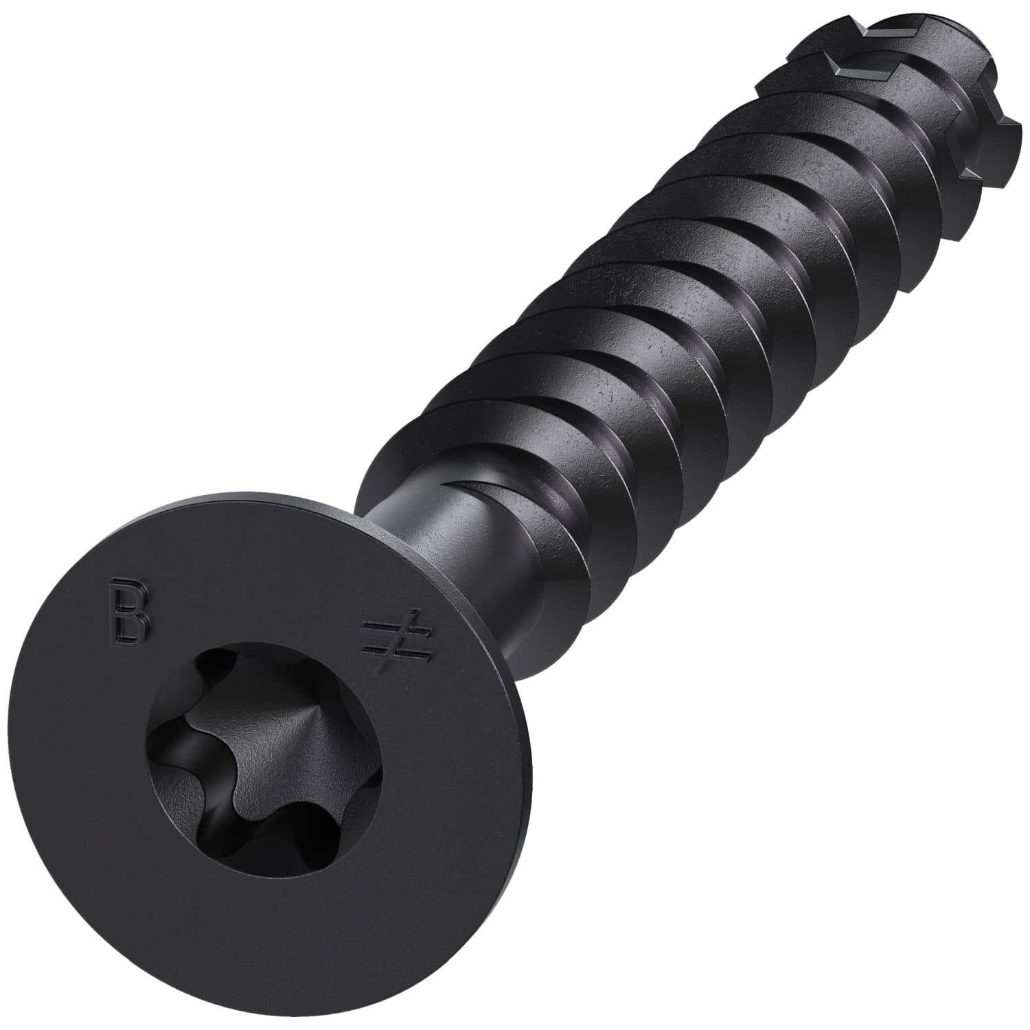 Simpson Strong-Tie TNTBL25214TF Titen Turbo,  1/4-in. x 2-1/4-in. 6-Lobe Flat-Head Concrete and Masonry Screw, Black, 100-Pack - Image 2