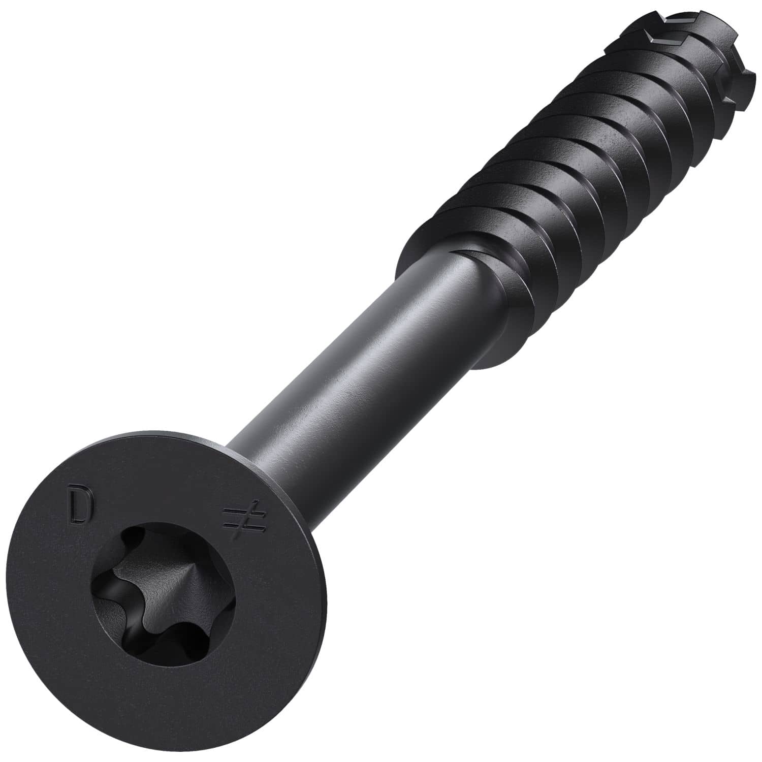 Simpson Strong-Tie TNTBL25314TF Titen Turbo,  1/4-in. x 3-1/4-in. 6-Lobe Flat-Head Concrete and Masonry Screw, Black, 100-Pack - Image 2