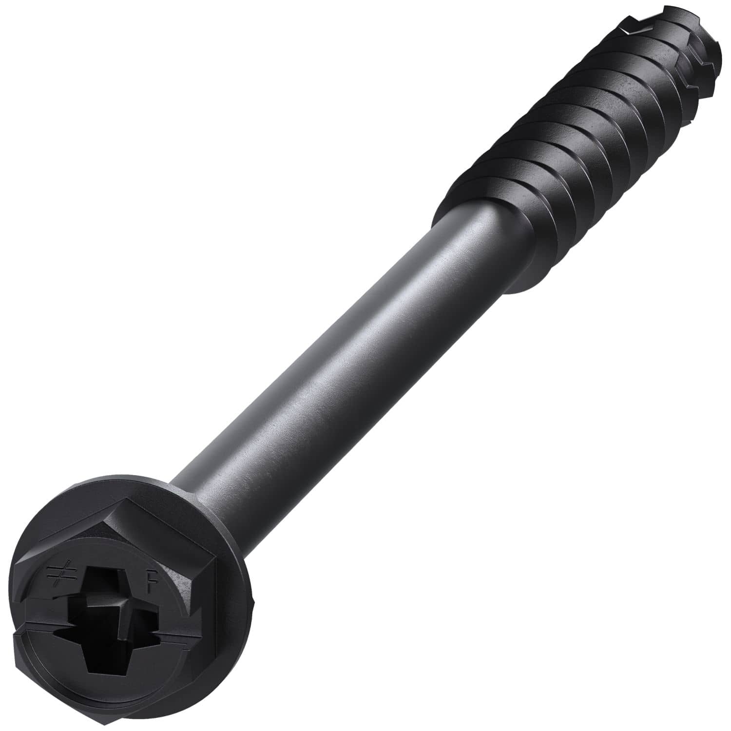 Simpson Strong-Tie TNTBL25400H Titen Turbo,  1/4-in. x 4-in. Hex-Head Concrete and Masonry Screw, Black, 100-Pack - Image 2