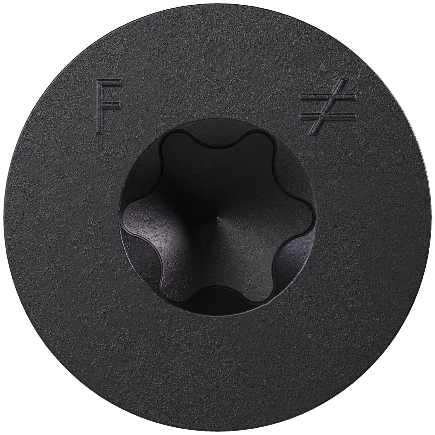 Simpson Strong-Tie TNTBL25400TF Titen Turbo,  1/4-in. x 4-in. 6-Lobe Flat-Head Concrete and Masonry Screw, Black, 100-Pack - Image 1