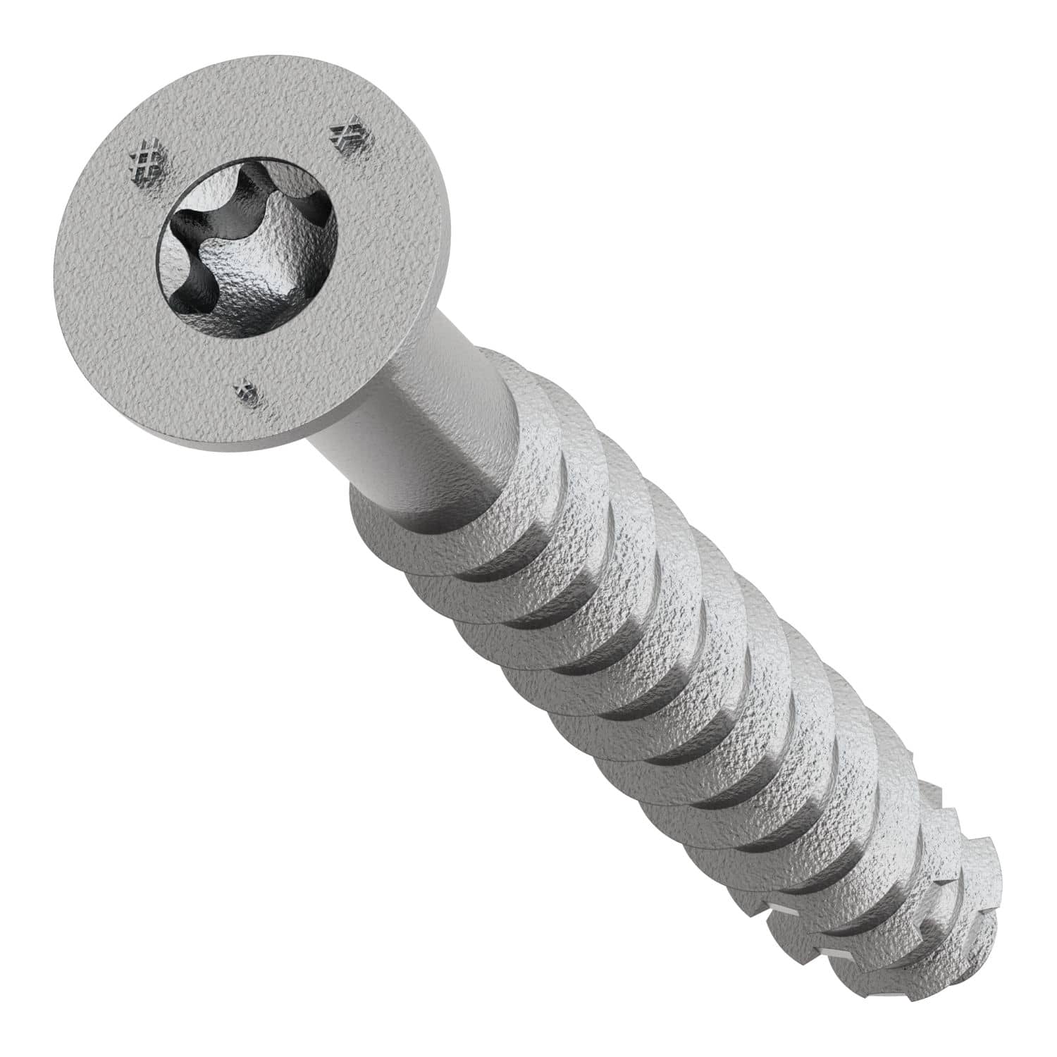 Simpson Strong-Tie TNTSS625214TTR Titen Turbo,  1/4-in. x 2-1/4-in. Type 316 Stainless-Steel Trim-Head Concrete and Masonry Screw, 50-Pack - Image 1