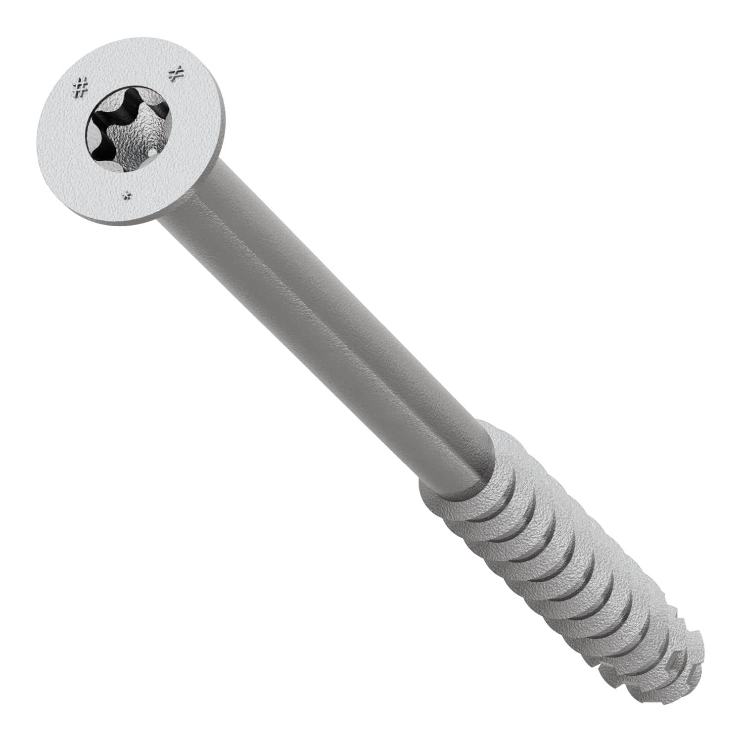 Simpson Strong-Tie TNTSS625334TTR Titen Turbo,  1/4-in. x 3-3/4-in. Type 316 Stainless-Steel Trim-Head Concrete and Masonry Screw, 50-Pack - Image 1