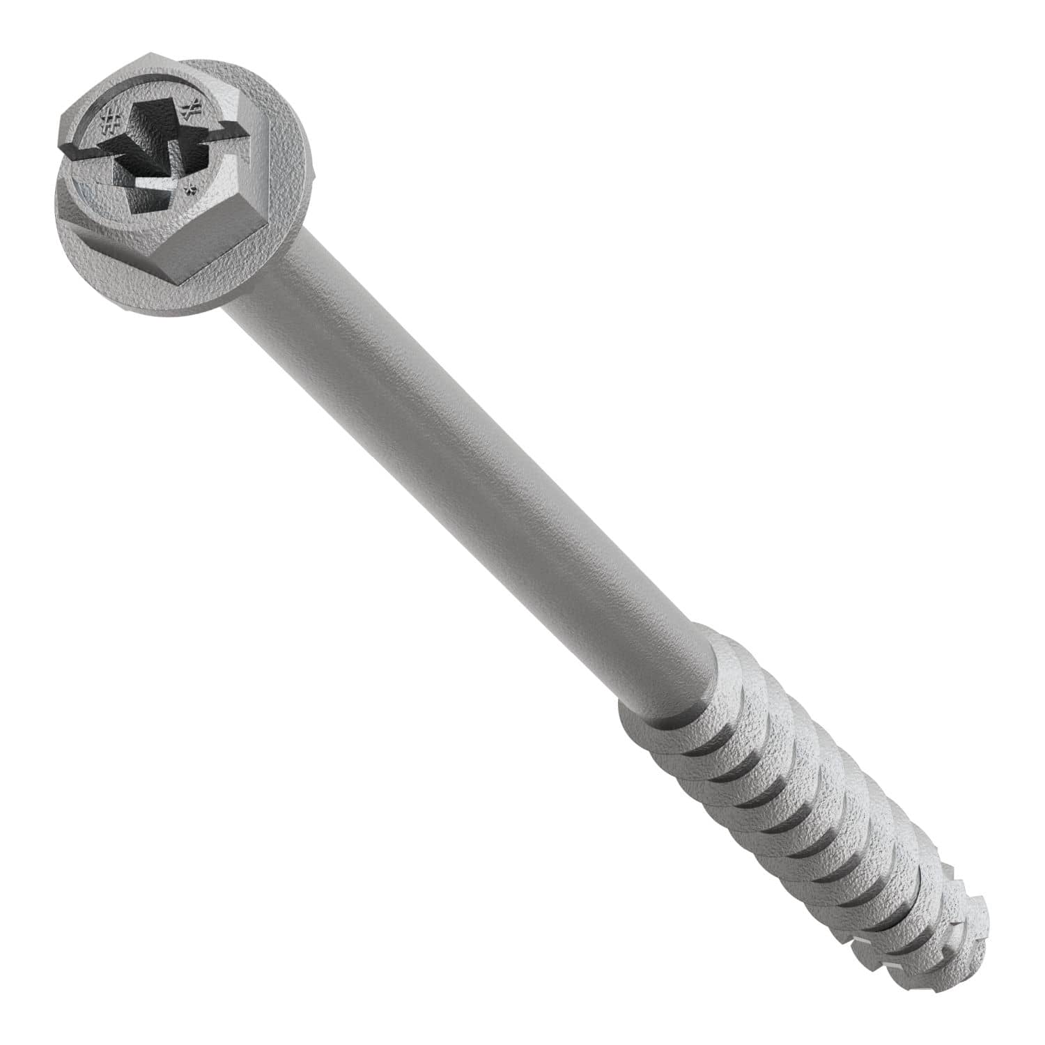 Simpson Strong-Tie TNTSS625400H Titen Turbo,  1/4-in. x 4-in. Type 316 Stainless-Steel Hex-Head Concrete and Masonry Screw, 50-Pack - Image 1