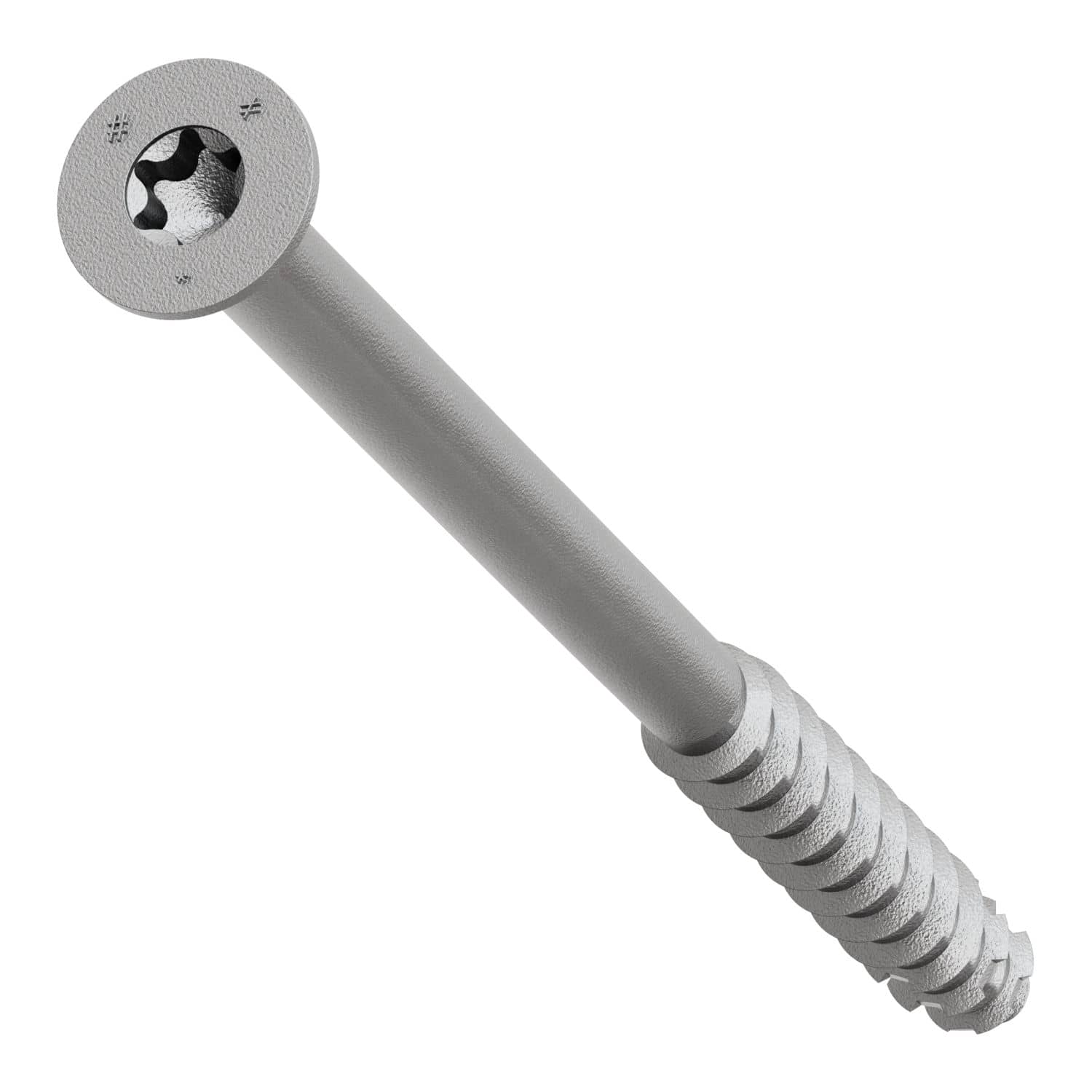Simpson Strong-Tie TNTSS625400TTR Titen Turbo,  1/4-in. x 4-in. Type 316 Stainless-Steel Trim-Head Concrete and Masonry Screw, 50-Pack - Image 1