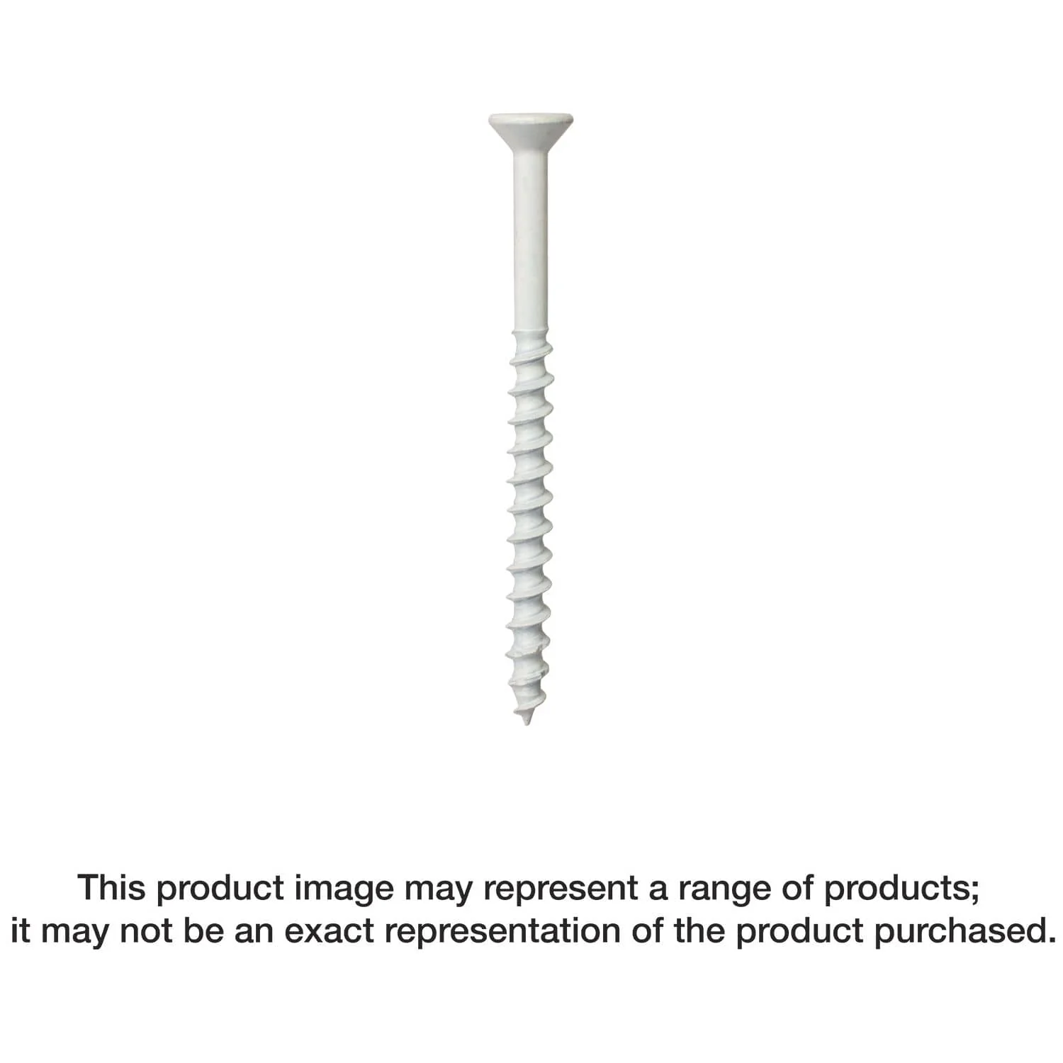 Simpson Strong-Tie TNTW18214TFC75 Titen Turbo,  3/16-in. x 2-1/4-in. 6-Lobe Flat-Head Concrete and Masonry Screw, White, 75-Pack - Image 1