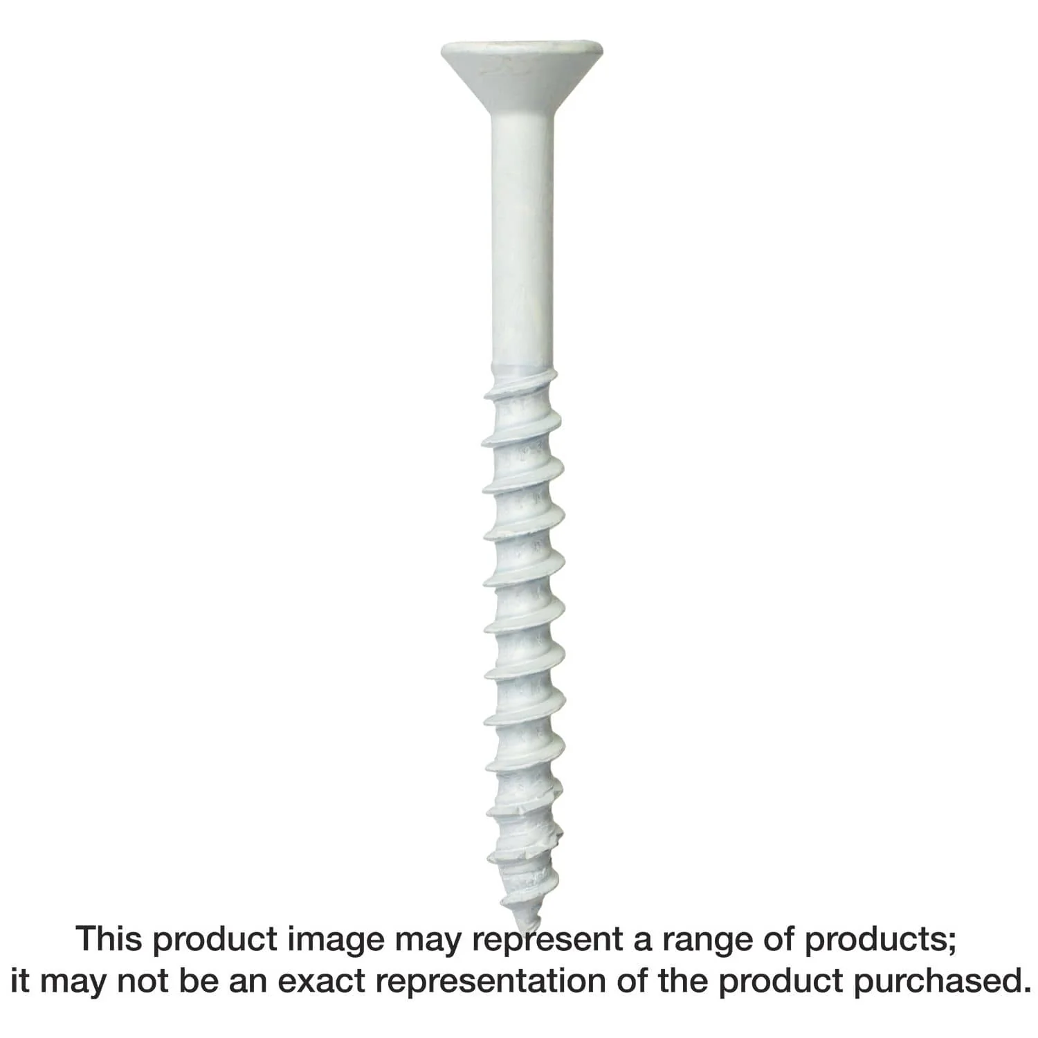 Simpson Strong-Tie TNTW25234TF Titen Turbo,  1/4-in. x 2-3/4-in. 6-Lobe Flat-Head Concrete and Masonry Screw, White, 100-Pack - Image 1