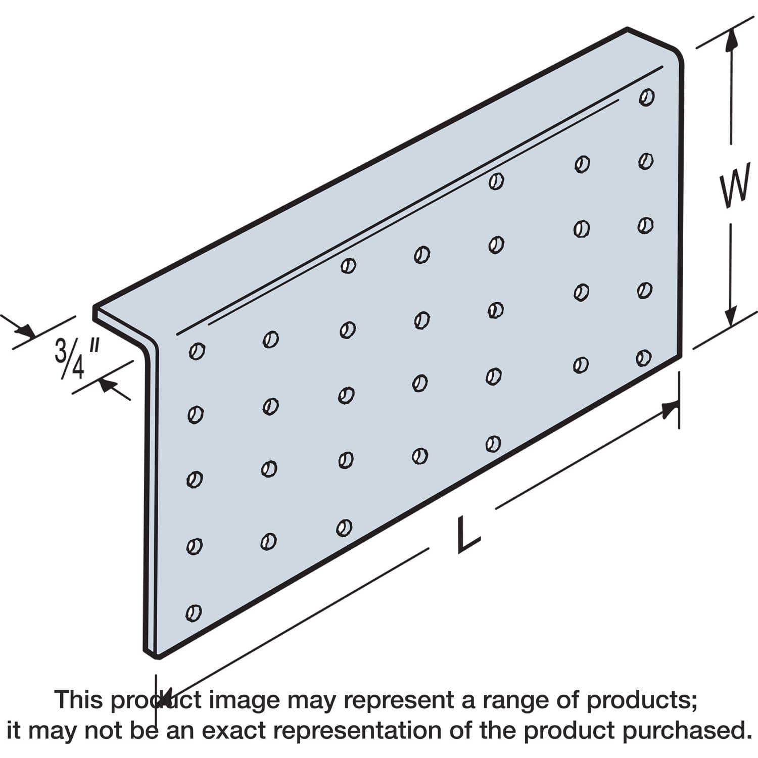 Simpson Strong-Tie TPA37 TPA 3-1/2-in. x 7-in. 20-Gauge Galvanized Tie Plate - Image 1