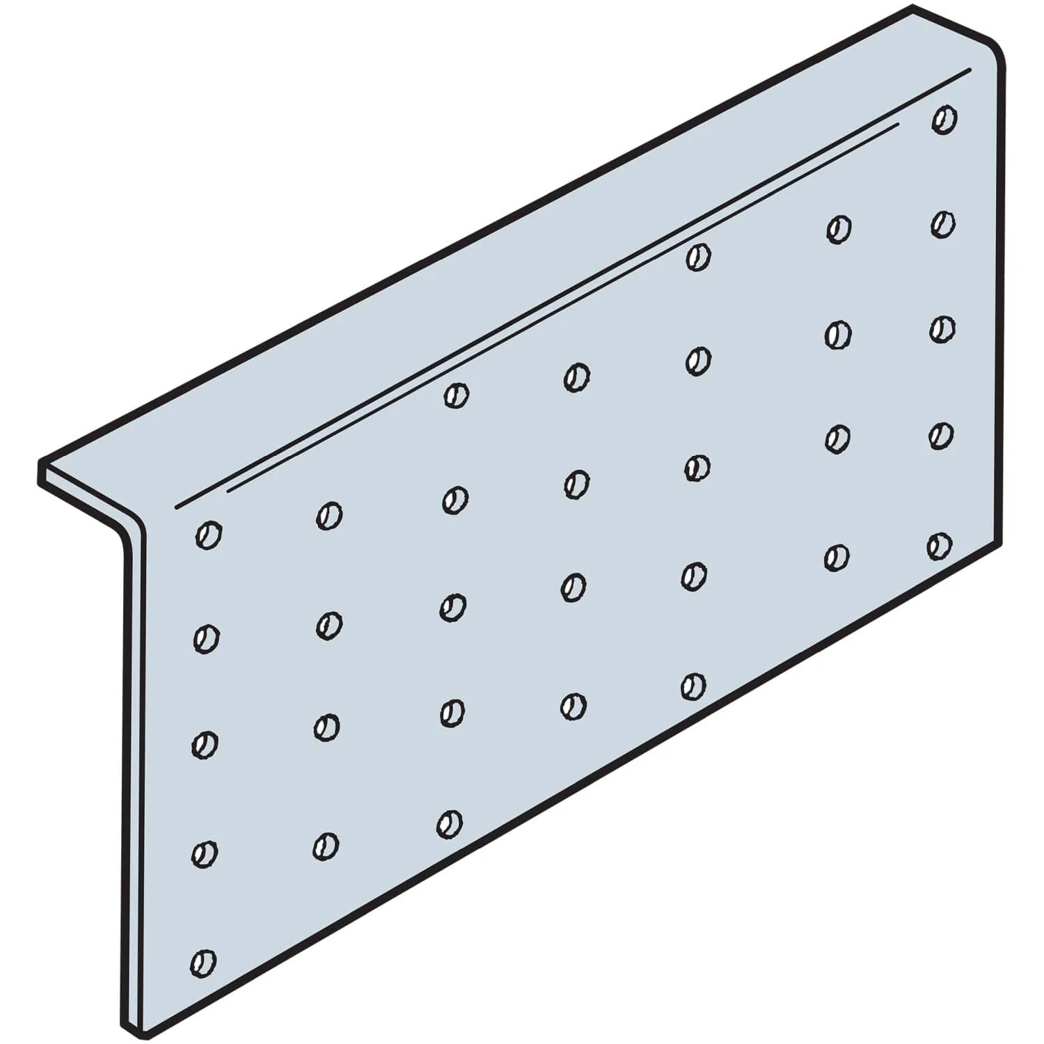 Simpson Strong-Tie TPA37 TPA 3-1/2-in. x 7-in. 20-Gauge Galvanized Tie Plate - Image 2