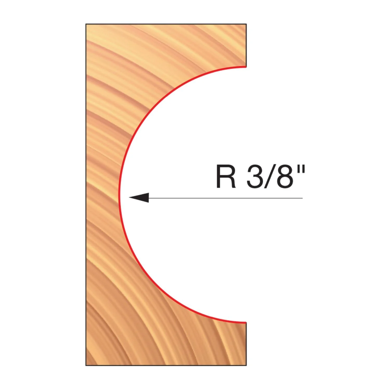 Freud UP105-IC 3-9/16″ x 3/4″ x 1-1/4″ Convex Radius Cutters
