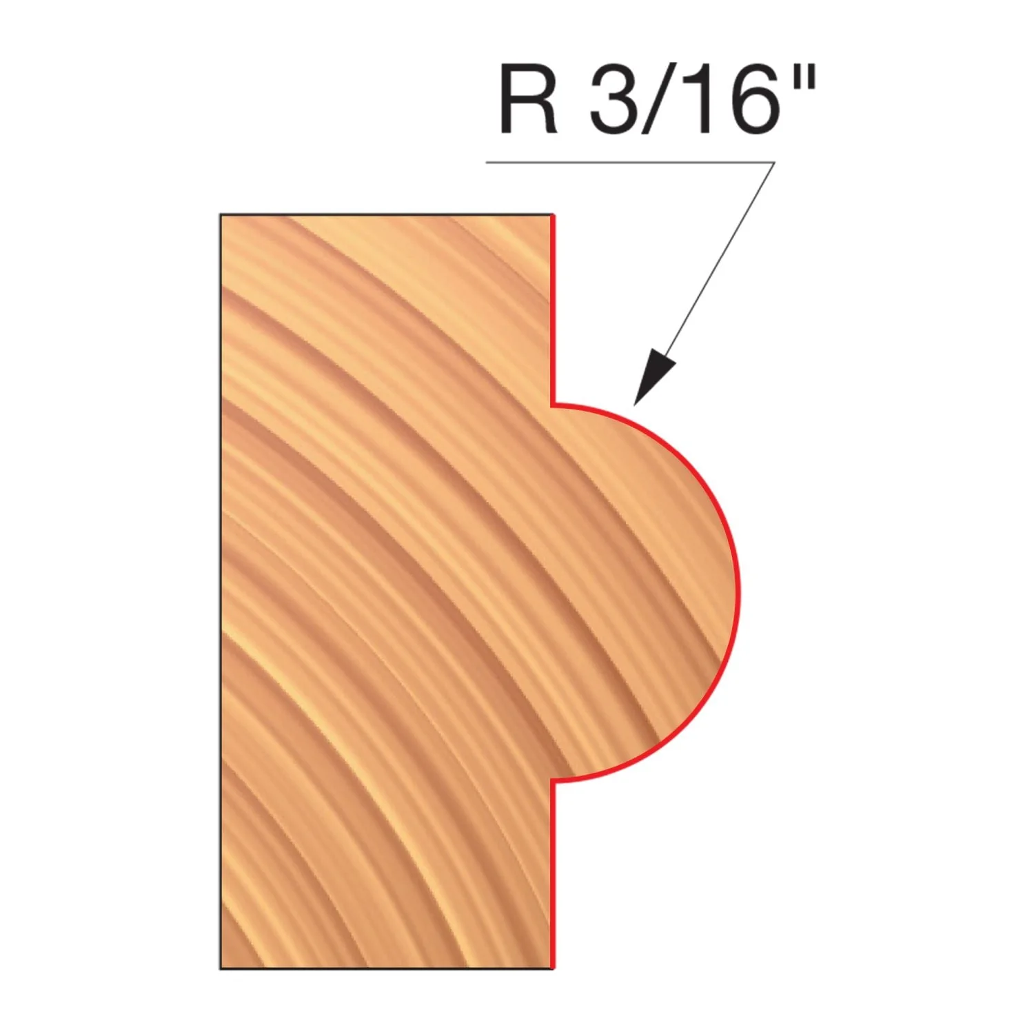 Freud UP121-IC 3-9/16″ x 13/16″ x 1-1/4″ Concave Radius Cutters