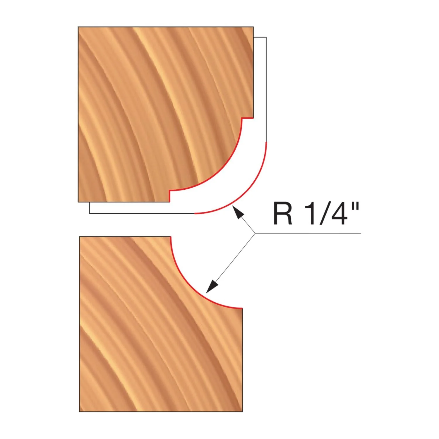 Freud UP132-IC 3-9/16″ x 3/4″ x 1-1/4″ Combination Convex & Concave Cutters