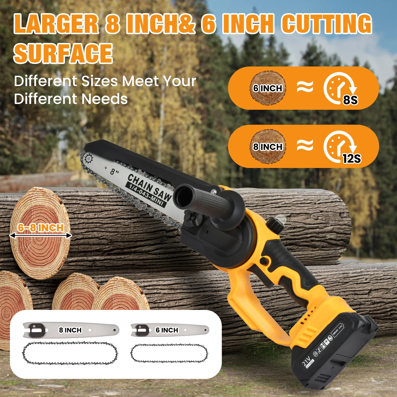 Advwin 2-in-1 Cordless Electric Chainsaw - Image 2