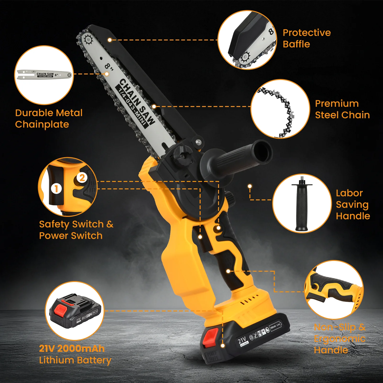 Advwin 2-in-1 Cordless Electric Chainsaw - Image 3