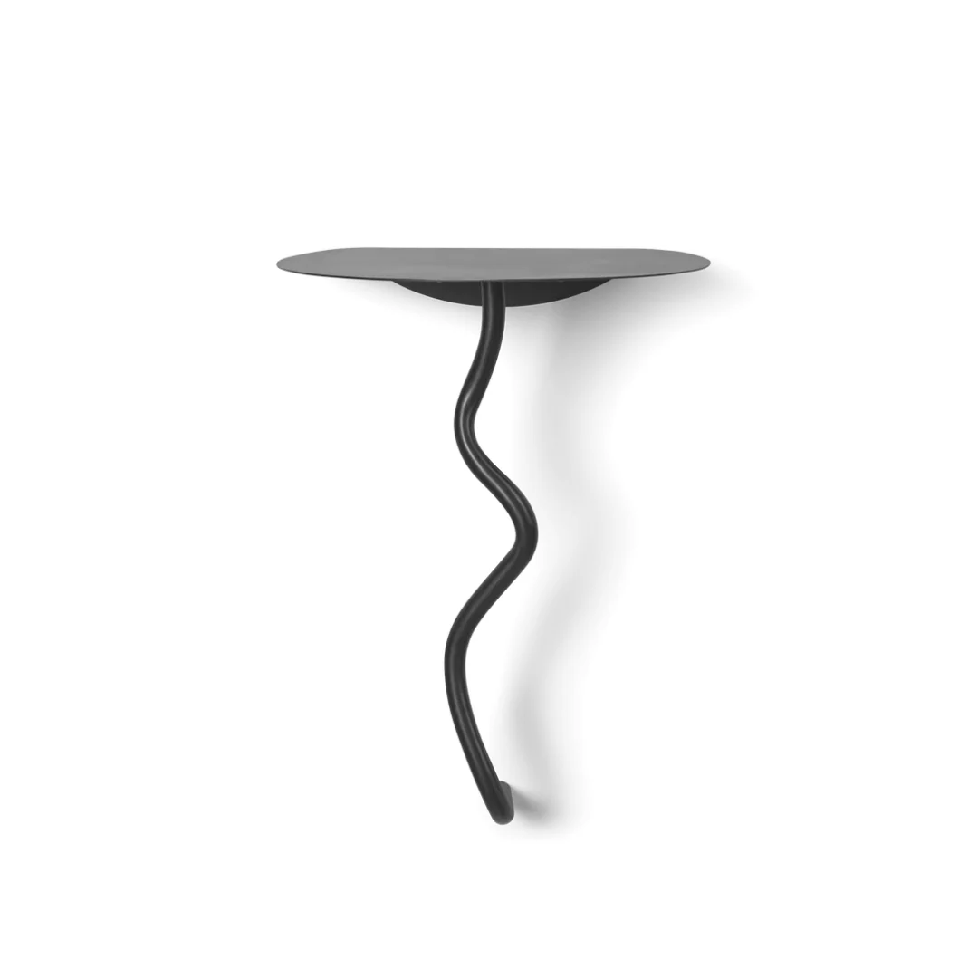 FERM LIVING | CURVATURE WALL TABLE – BLACK BRASS | 9.00