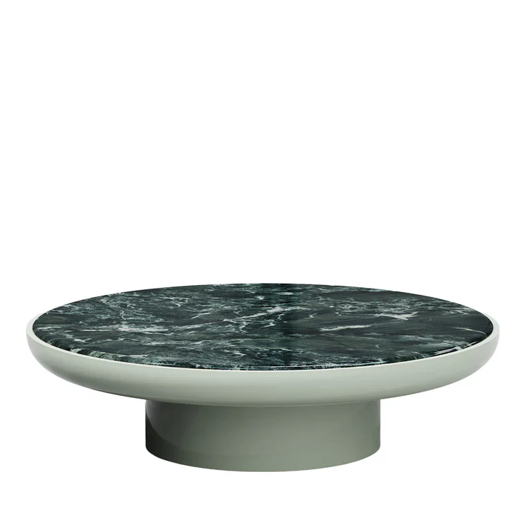 SECOLO | ROMO ROUND VERDE ALPI MARBLE COFFEE TABLE | $9,665 - Image 1
