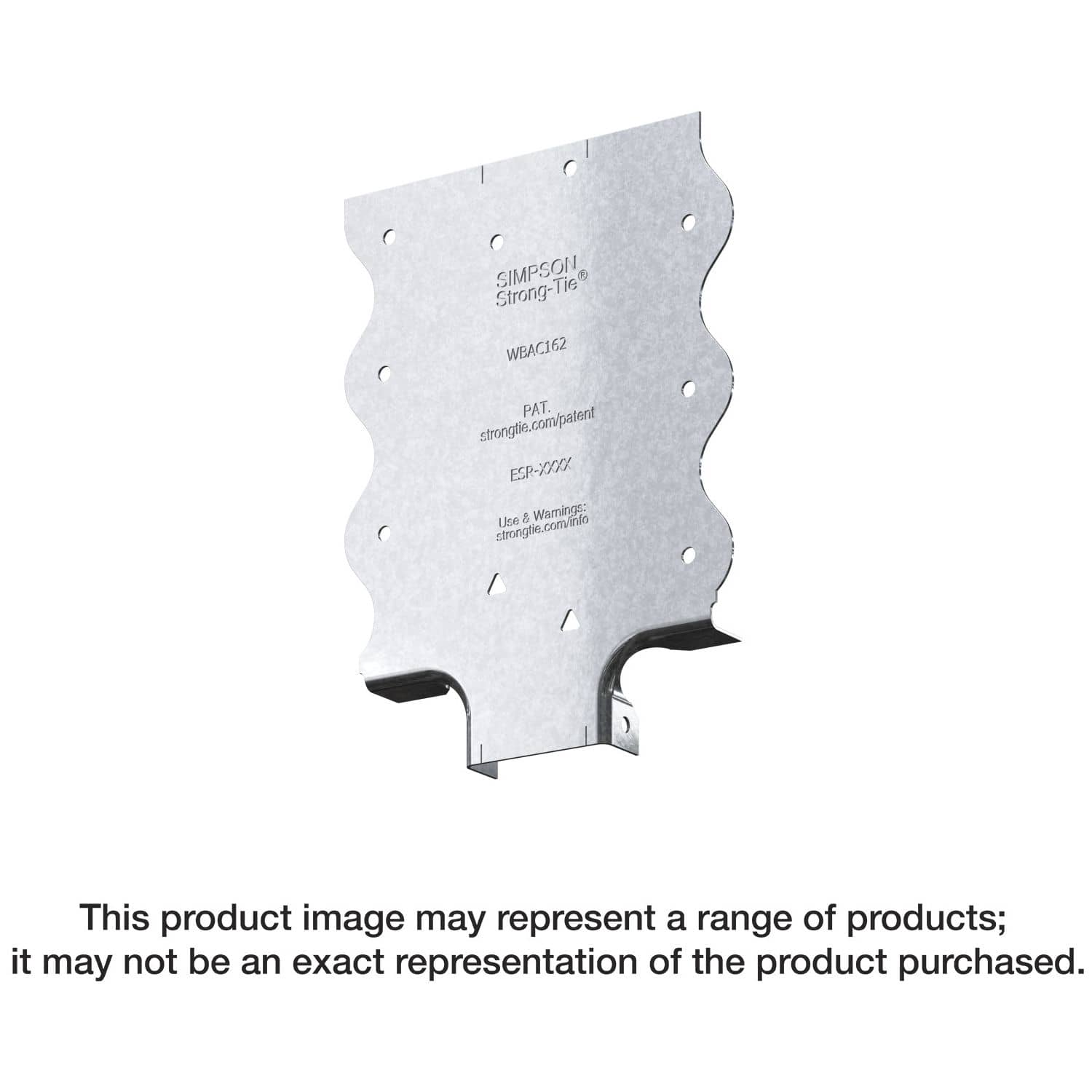 Simpson Strong-Tie WBAC200-R50 WBAC Wood Backing Steel Connector for 2-in. Flange, 50-Pack - Image 2