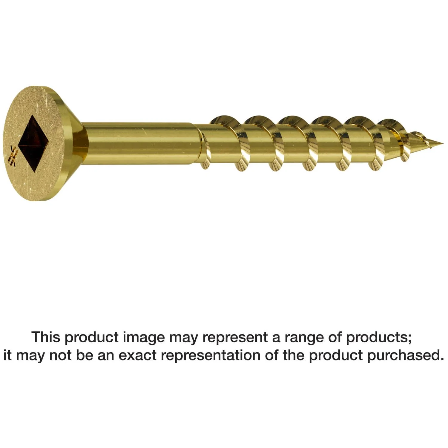 Simpson Strong-Tie WSC112S WSC Wood Screw (Collated),  #8 x 1-1/2-in. #2 Square, Flat Head, Yellow Zinc, 2000-Pack