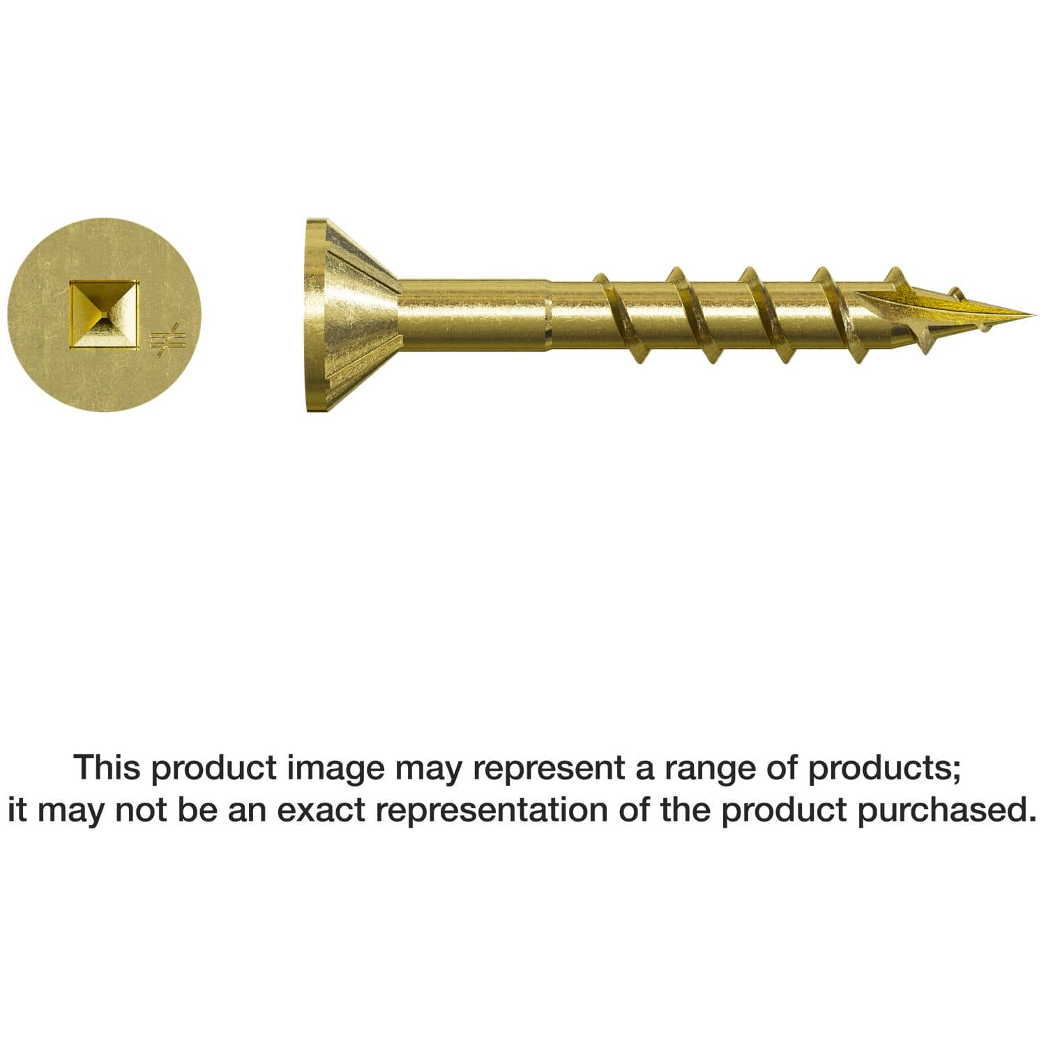 Simpson Strong-Tie WSC114S-17 WSC Wood Screw (Collated),  #8 x 1-1/4-in. #2 Square, Flat Head, Yellow Zinc, 2500-Pack