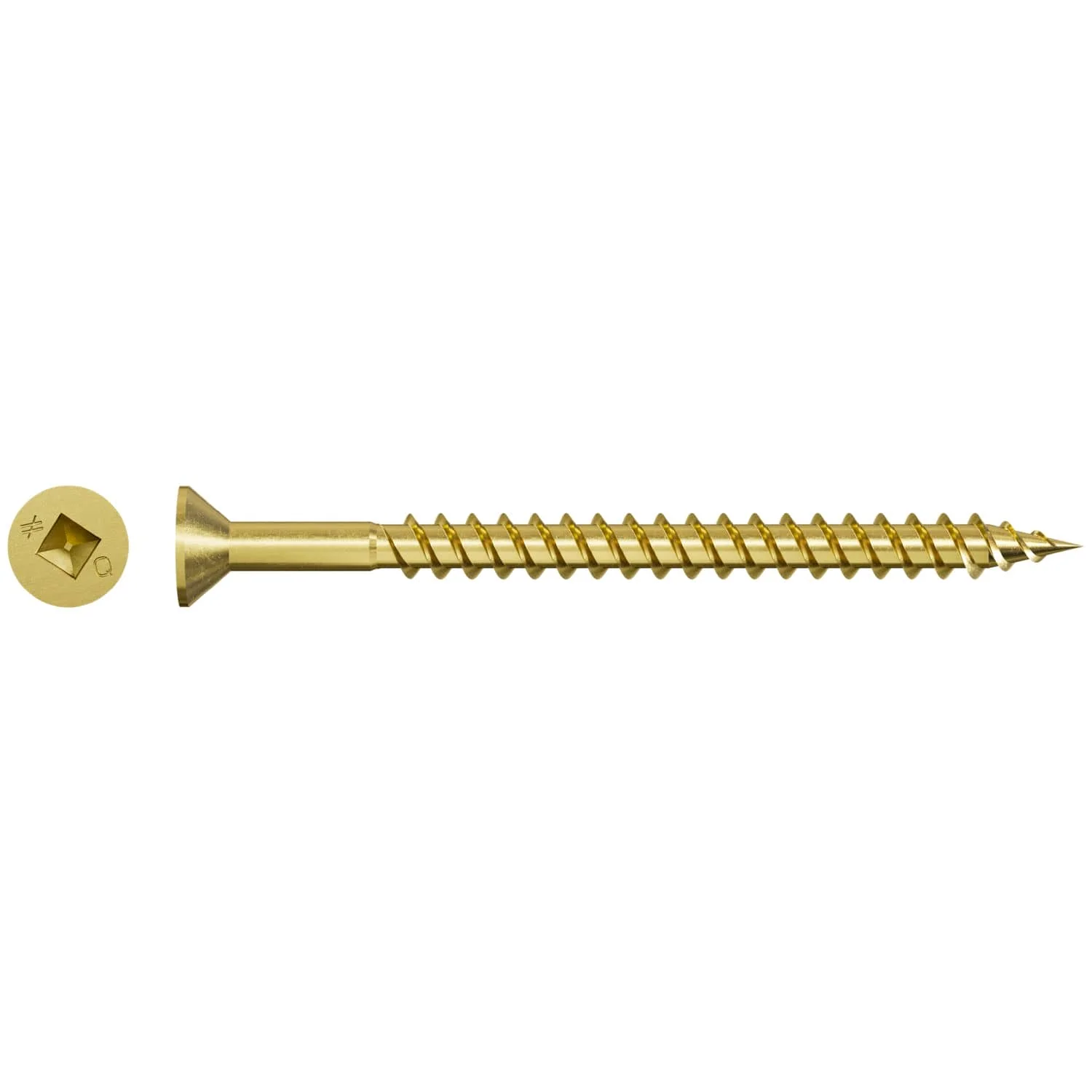 Simpson Strong-Tie WSCT212S WSCT Roofing Tile Screw (Collated),  #8 x 2-1/2-in. #3 Square, Flat Head, Zinc, 1500-Pack - Image 2
