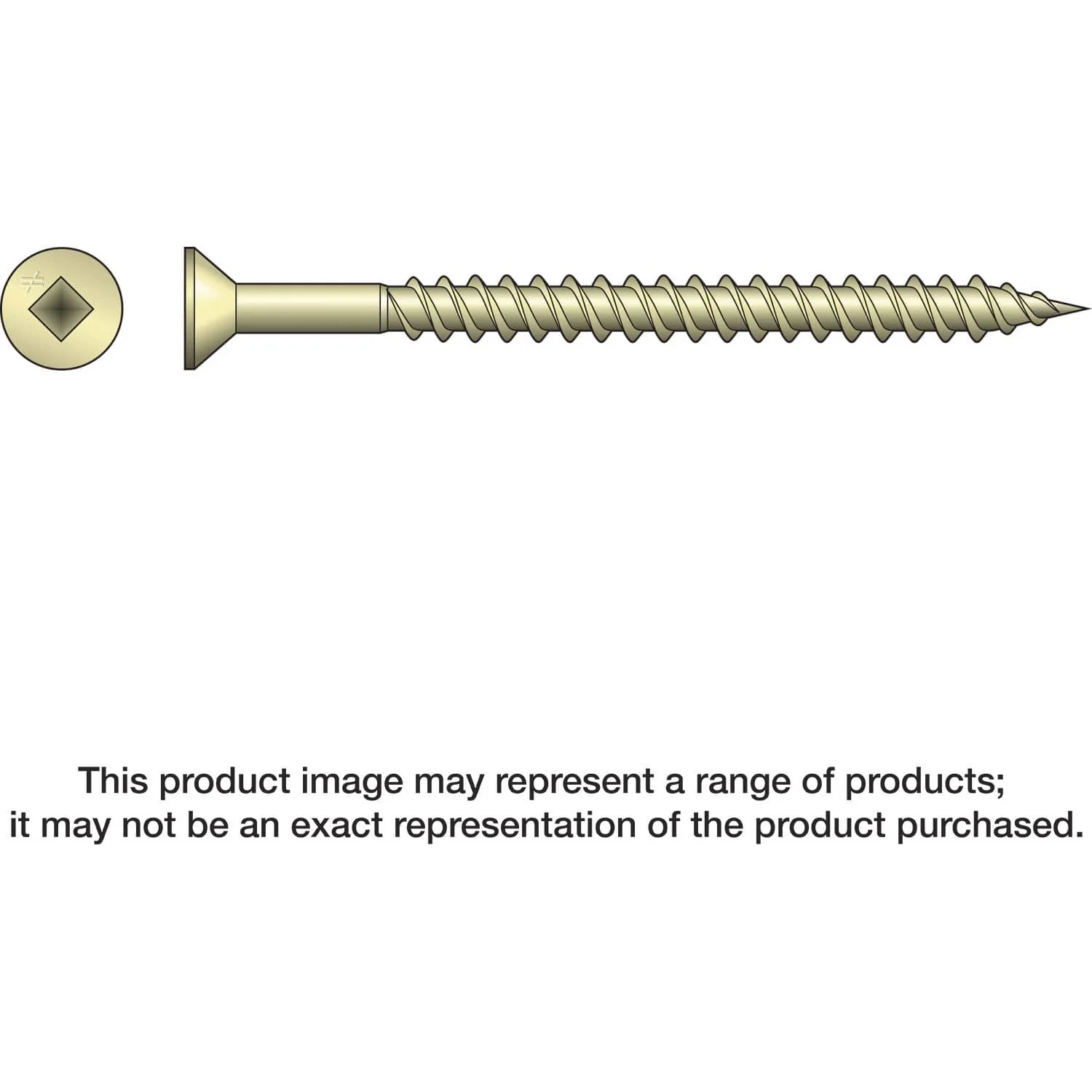 Simpson Strong-Tie WSCT212S WSCT Roofing Tile Screw (Collated),  #8 x 2-1/2-in. #3 Square, Flat Head, Zinc, 1500-Pack - Image 3