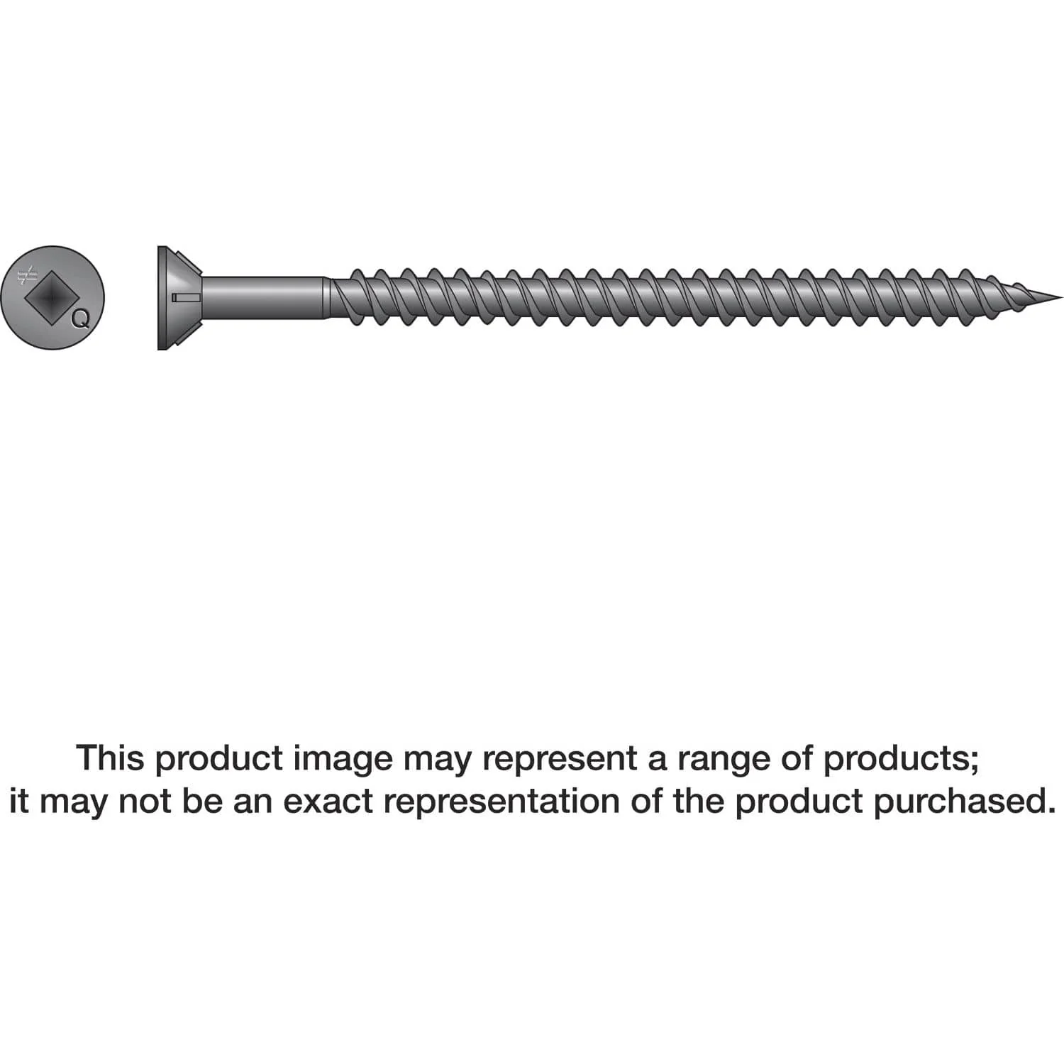 Simpson Strong-Tie WSTD212S WSTD Roofing Tile Screw (Collated),  #8 x 2-1/2-in. #3 Square, Flat Head, 1500-Pack