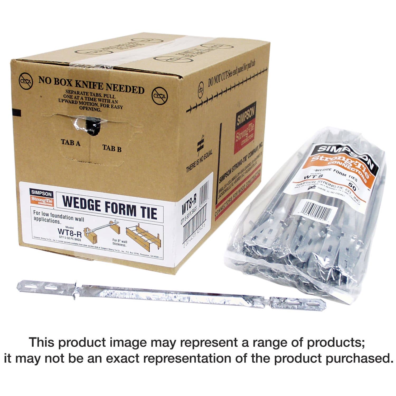 Simpson Strong-Tie WT8-R50 Wedge Tie for 2x Formboard, 8-in. Thick Walls, 50-Pack - Image 3
