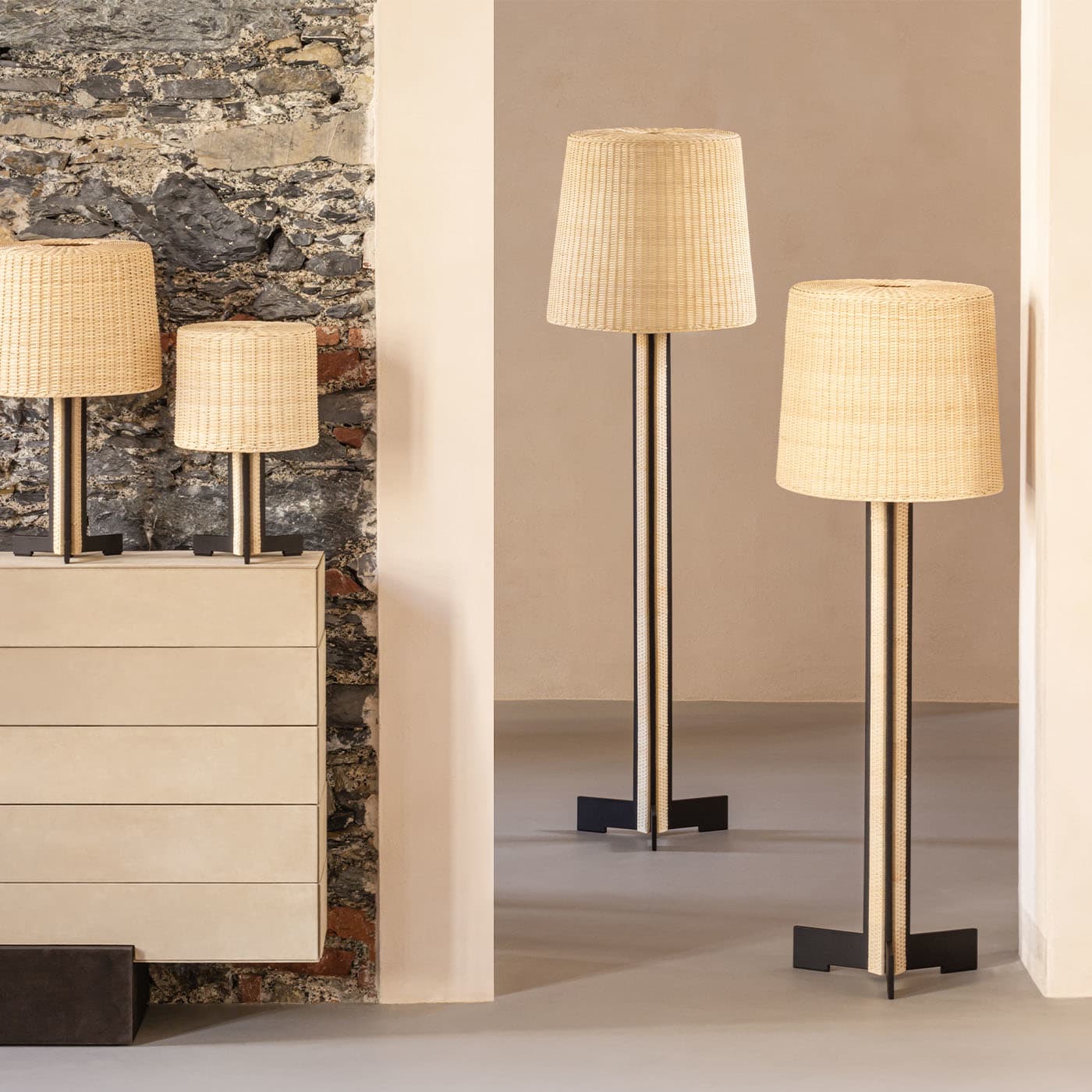 GIOBAGNARA | RHAPSODY RATTAN FLOOR LAMP | $3,095.00 - $3,595.00 - Image 2