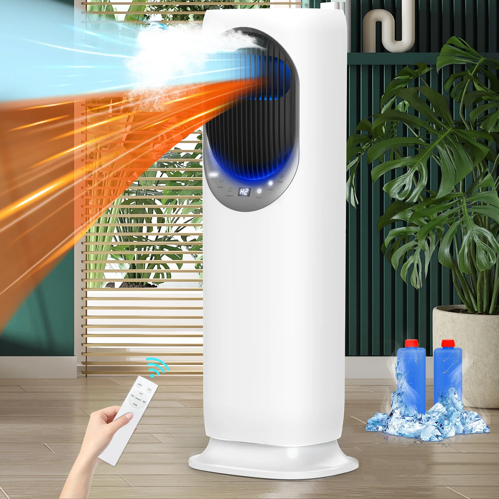 Advwin Tower Fan Heater Combo with Humidifier
