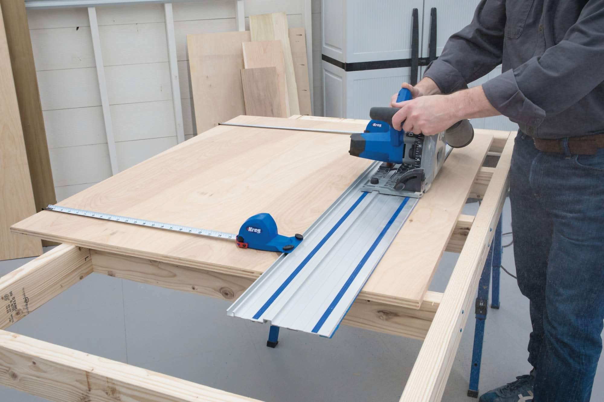 Kreg ACS2000 Adaptive Cutting System Plunge Cut Saw + 62" Track Kit - Image 3