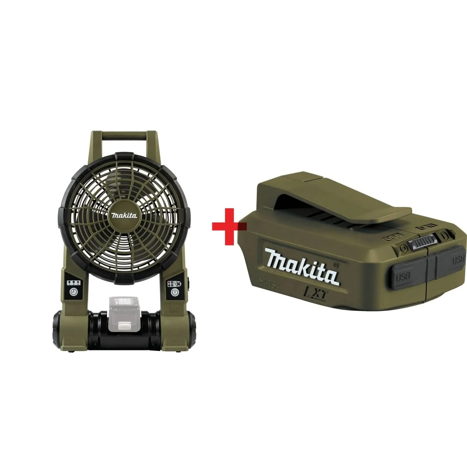 Makita Outdoor Adventure 18V LXT 9" Fan, Tool Only with Cordless Power Source (Bare Tool) - Image 1