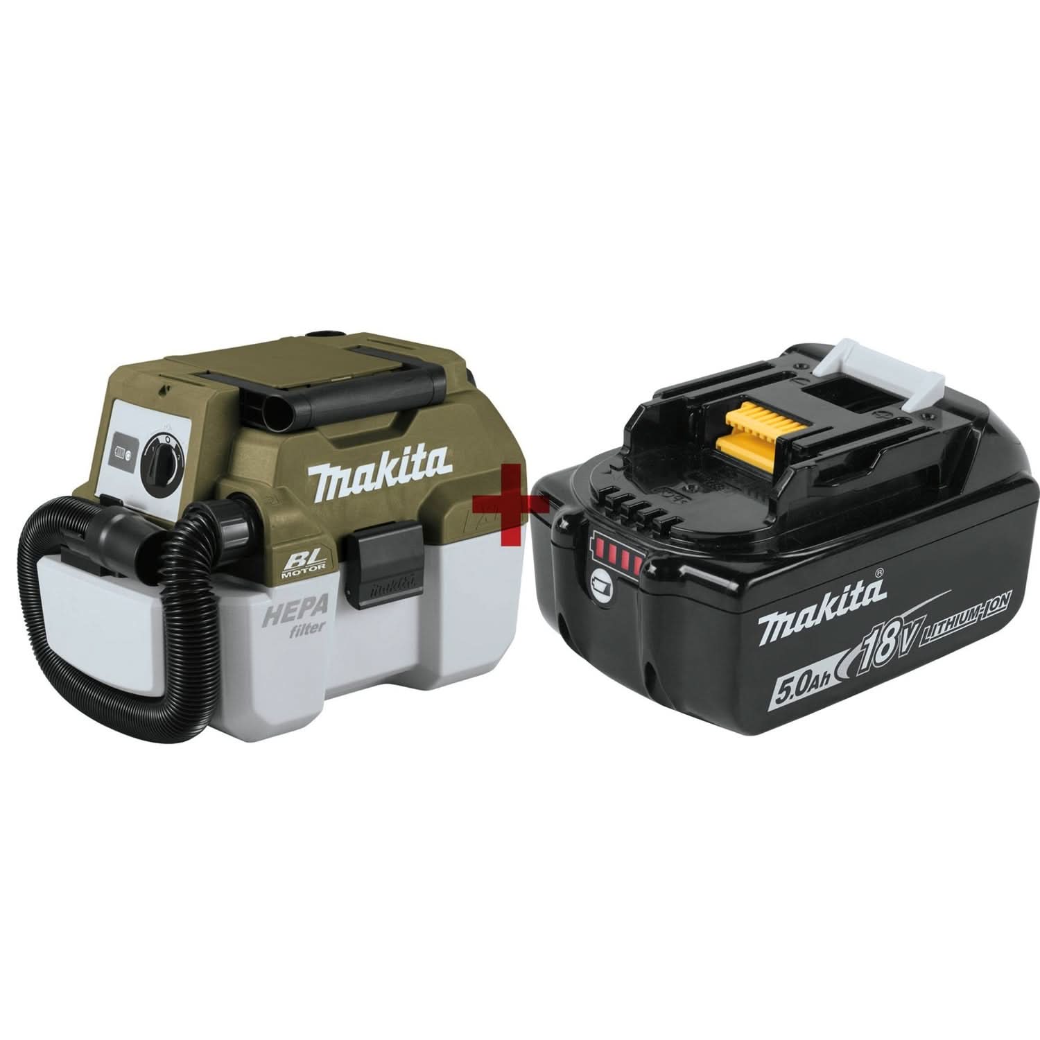 Makita Outdoor Adventure ADCV11Z 18V LXT Brushless Wet/Dry Vacuum with 18V LXT 5.0Ah Battery - Image 1