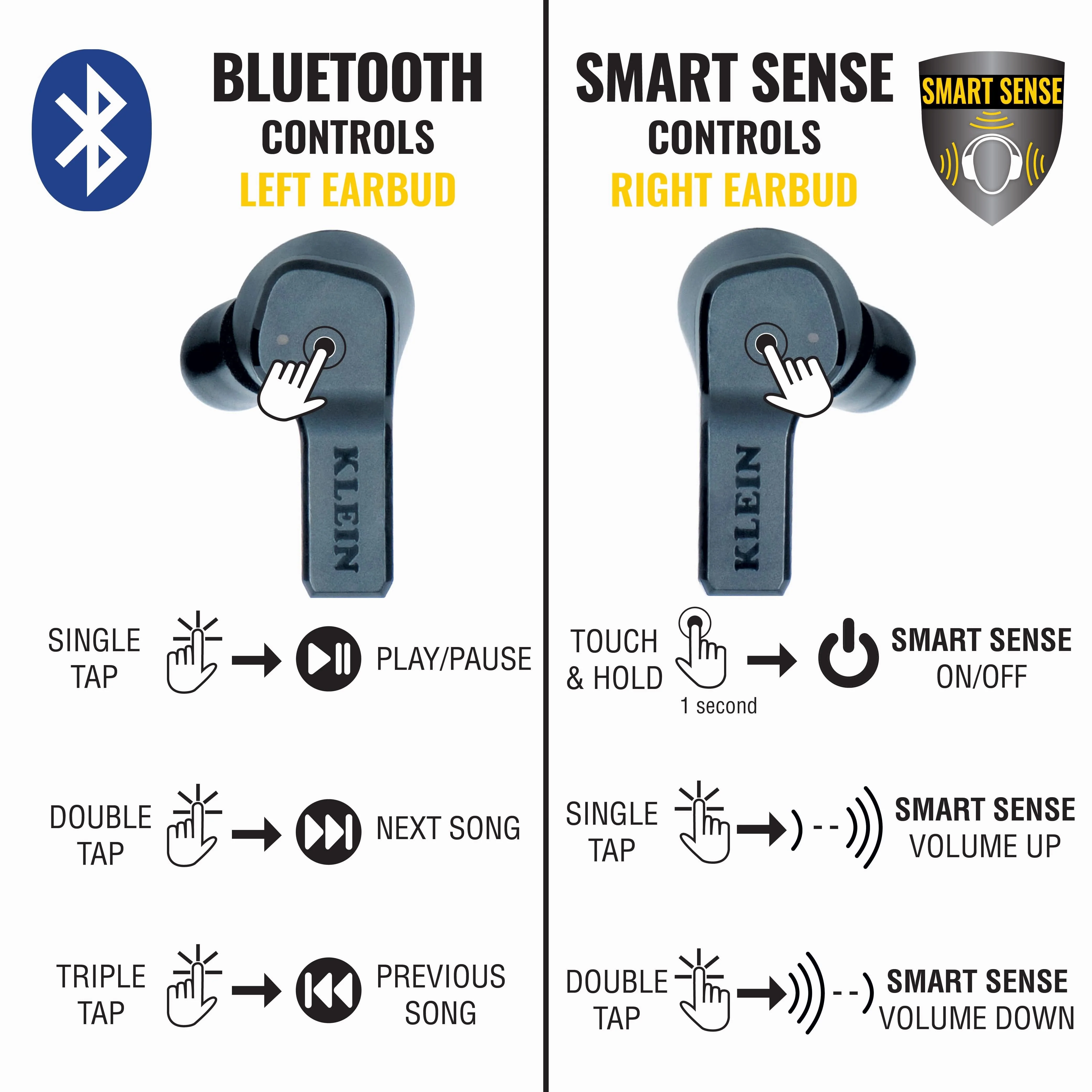 Klein Tools AESEB1S SMART SENSE Situational Awareness Bluetooth Earbuds - Image 3