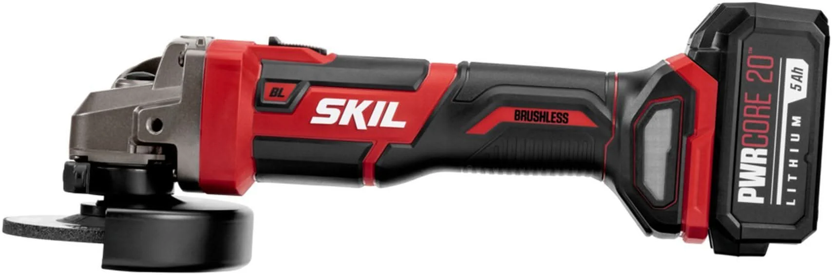 SKIL AG2907-1A PWRCore 20 Brushless 20V 4-1/2" Angle Grinder Kit with 5.0Ah Battery and PWR JUMP Charger - Image 2