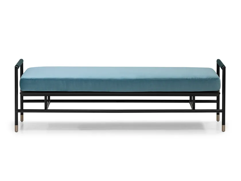 ASTON MARTIN HOME | V245 LEATHER AND FABRIC BENCH | $16,250 - Image 1