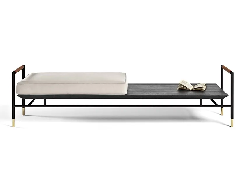 ASTON MARTIN HOME | V245 LEATHER AND FABRIC BENCH | $16,250 - Image 3
