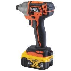 Klein Tools BAT20CD1 Battery-Operated Compact Impact Driver, 1/4-Inch Hex Drive, Full Kit - Image 3