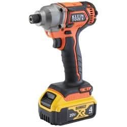 Klein Tools BAT20CD1 Battery-Operated Compact Impact Driver, 1/4-Inch Hex Drive, Full Kit - Image 2