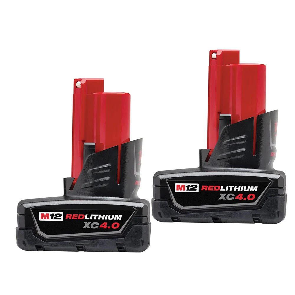Milwaukee 48-11-2440-2x M12 REDLITHIUM XC 4.0Ah Extended Capacity Battery 2-Pack (PROMO) - Image 1