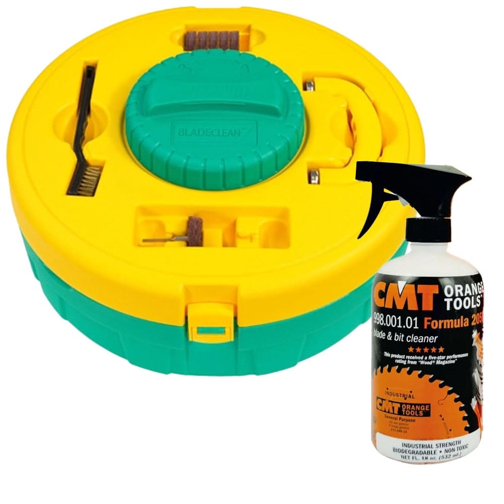 Micro Jig BLADECLEAN Blade & Bit Cleaning System with CMT Woodworking Formula 2050 Cleaner - Image 1