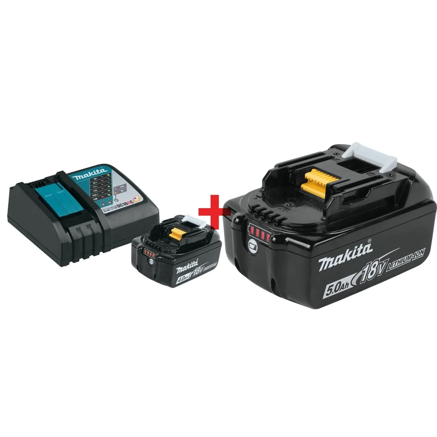 Makita 18V 4.0Ah and 5.0Ah Battery and Charger Starter Pack - Image 1