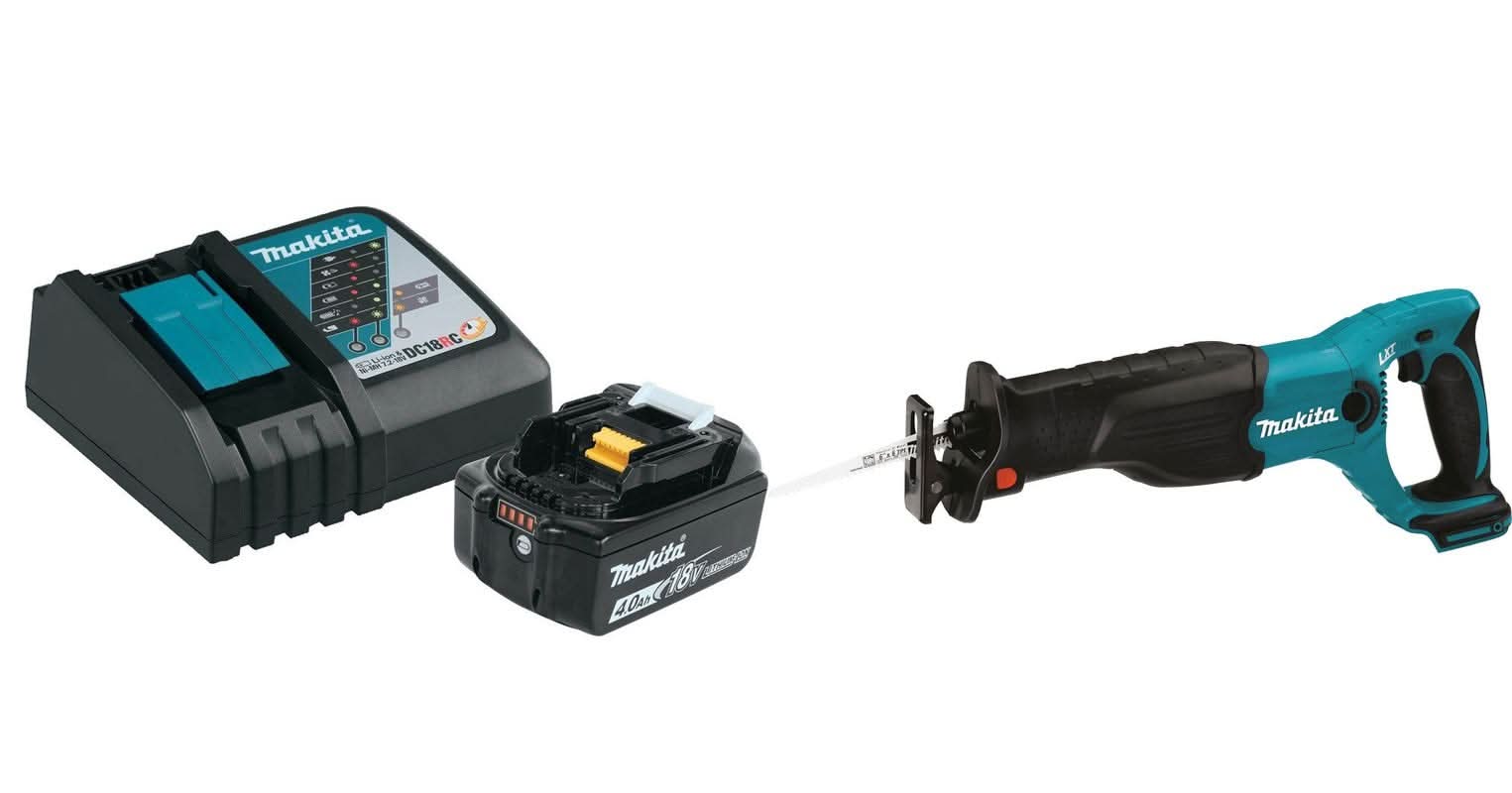 Makita 18V LXT Cordless Reciprocating Saw and 4.0Ah Battery and Charger Starter Pack - Image 1