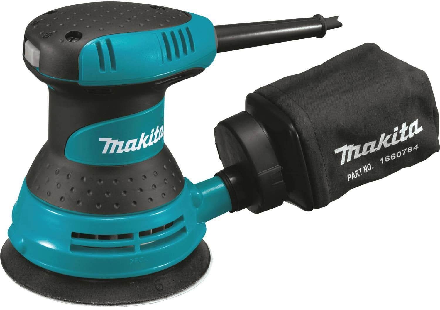 Makita 5" Random Orbit Sander Kit with 15-Piece Assorted Abrasives Kit - Image 2