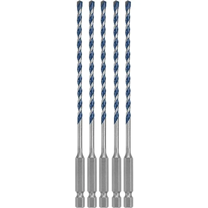 Bosch HCBG0205T 5-Piece 5/32" x 6" BlueGranite Turbo Carbide Hammer Drill Bits - Image 1