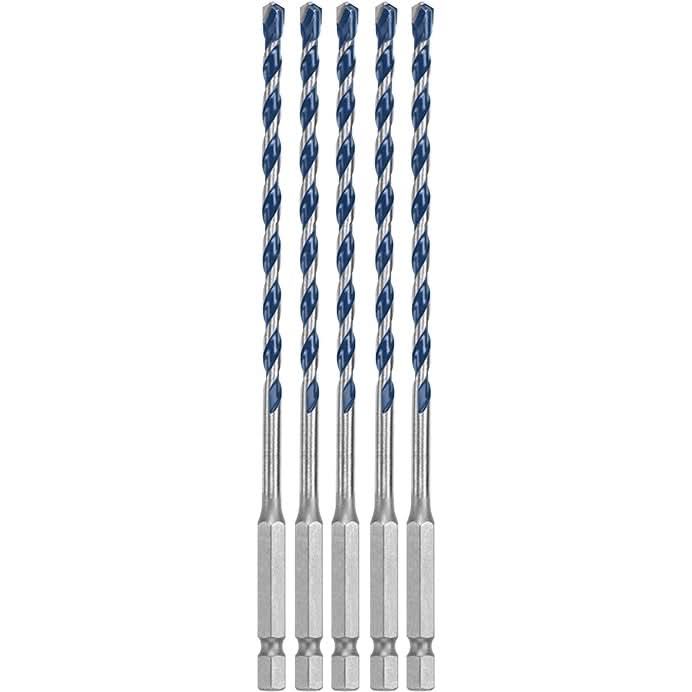 Bosch HCBG0405T 5-Piece 3/16" x 6" BlueGranite Turbo Carbide Hammer Drill Bits - Image 1