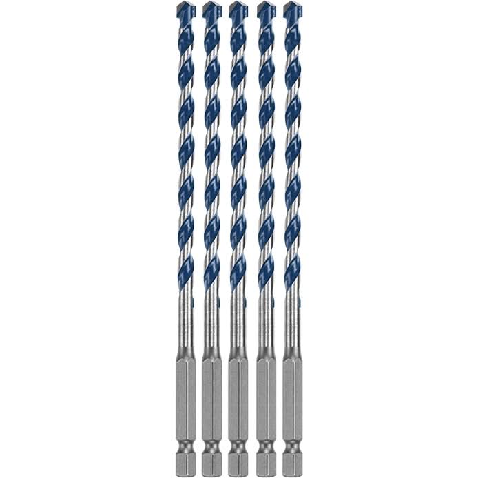 Bosch HCBG0605T 5-Piece 1/4" x 6" BlueGranite Turbo Carbide Hammer Drill Bits - Image 1