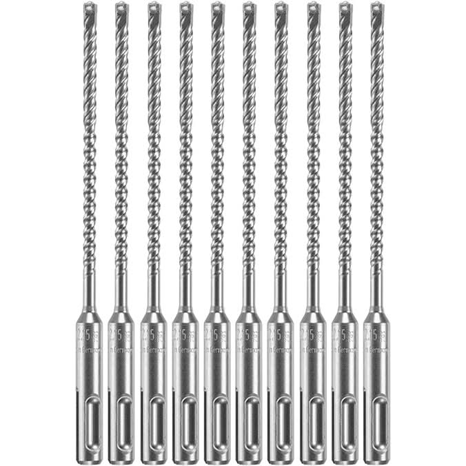 Bosch HCFC2011B10 10-Piece 3/16 In. x 4 In. x 6-1/2 In. SDS-plus Bulldog Xtreme Carbide Rotary Hammer Drill Bits - Image 1