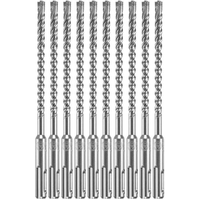 Bosch HCFC2041B10 10-Piece 1/4 In. x 4 In. x 6 In. SDS-plus Bulldog Xtreme Carbide Rotary Hammer Drill Bits - Image 1