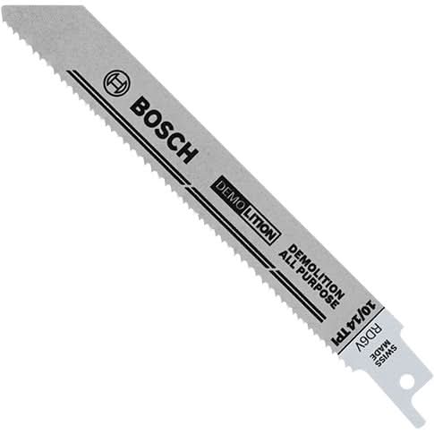 Bosch RD6V 5-Piece 6 In. 10/14 V TPI All-Purpose Demolition Reciprocating Saw Blades